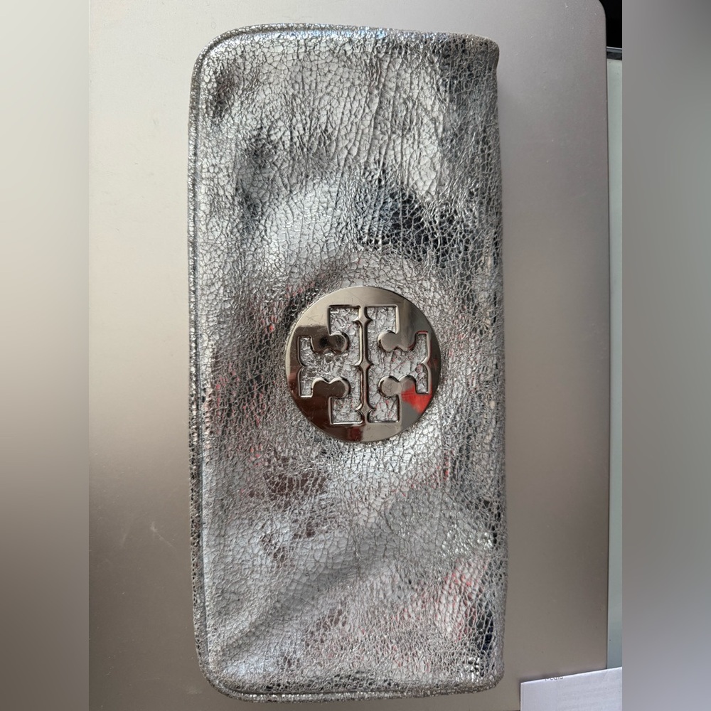 Tory Burch Silver Clutch